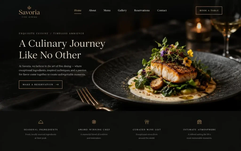 Savoria Fine Dining concept preview